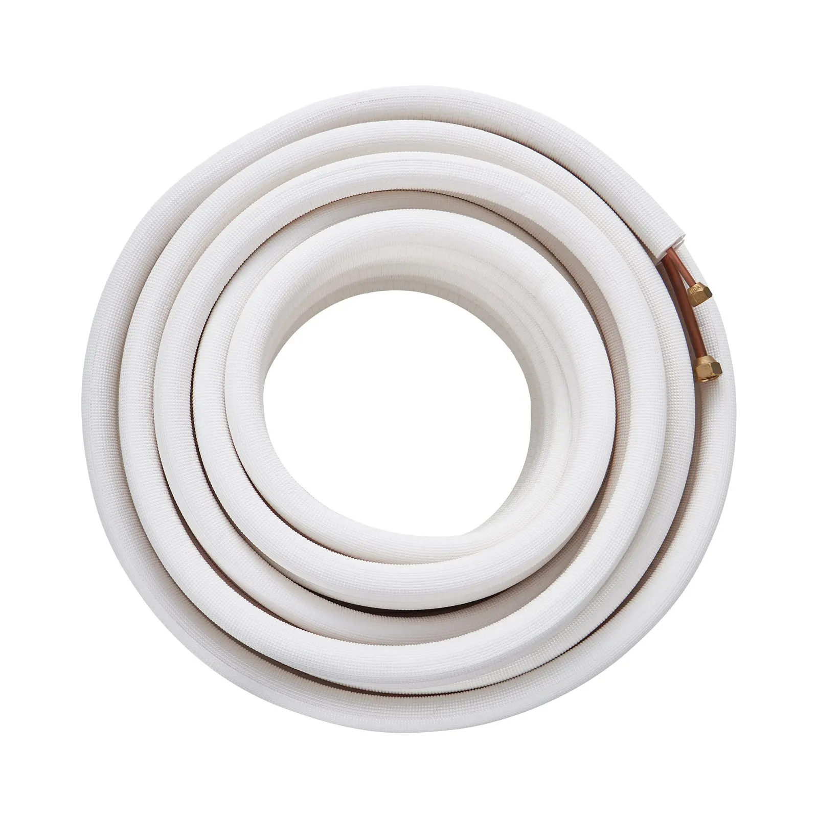 

50FT Mini Split Line Set, 1/4" & 3/8" O.D Copper Pipes Tubing And Triple-Layer Insulation, For Mini Split Air Conditioning