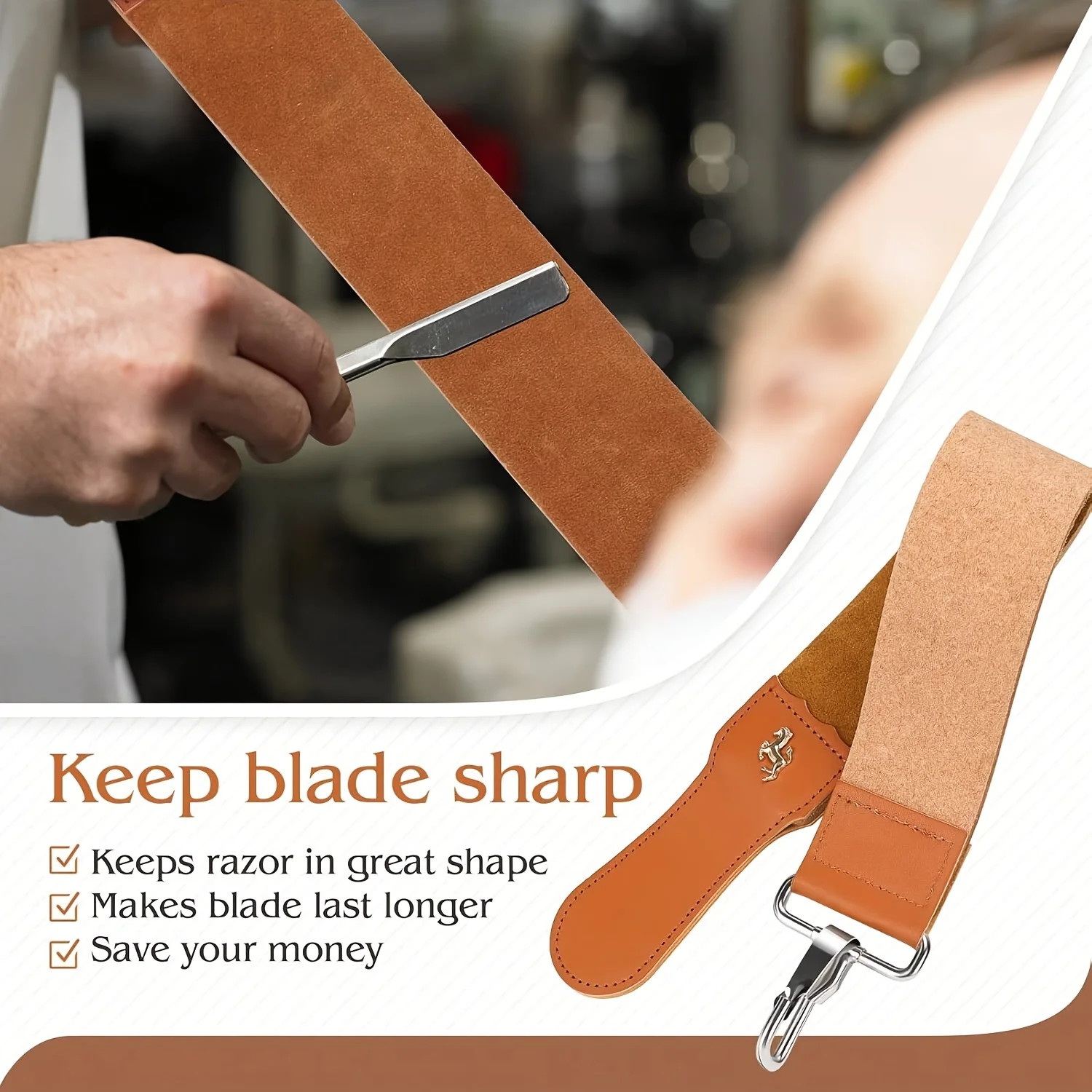 Genuine Leather Sharpening Strap Razor Shave Sharpening Sharpener Folding Knife Knives Polishing Sharpening Belt
