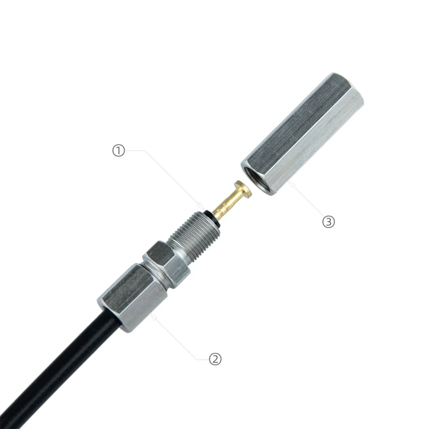 NFOX Bicycle Hydraulic Disc Brake Oil Needle Oil Pipe Repair Connection Insertion Installation Tool Bidirectional Threaded Joint