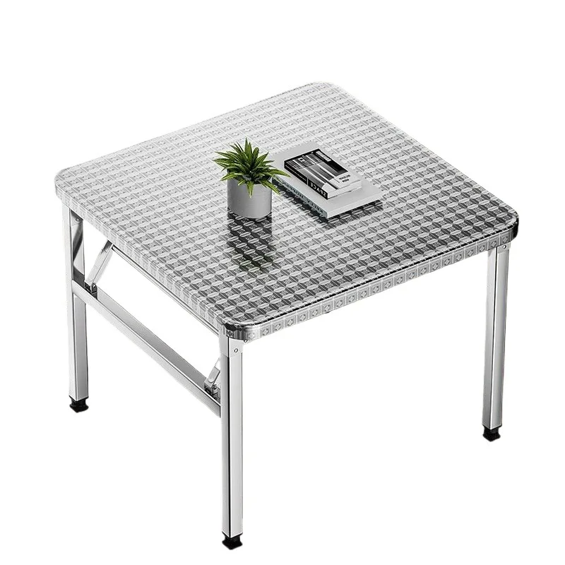 304 stainless steel folding table, square, portable in the wild, learning to write, stall table