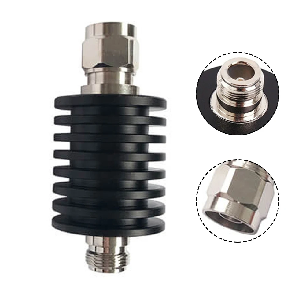 25 Watt N-Type Male-Female Fixed Attenuator 5dB 50 Ohm DC-3GHz RF Coaxial Attenuator for Professional Telecommunication Use