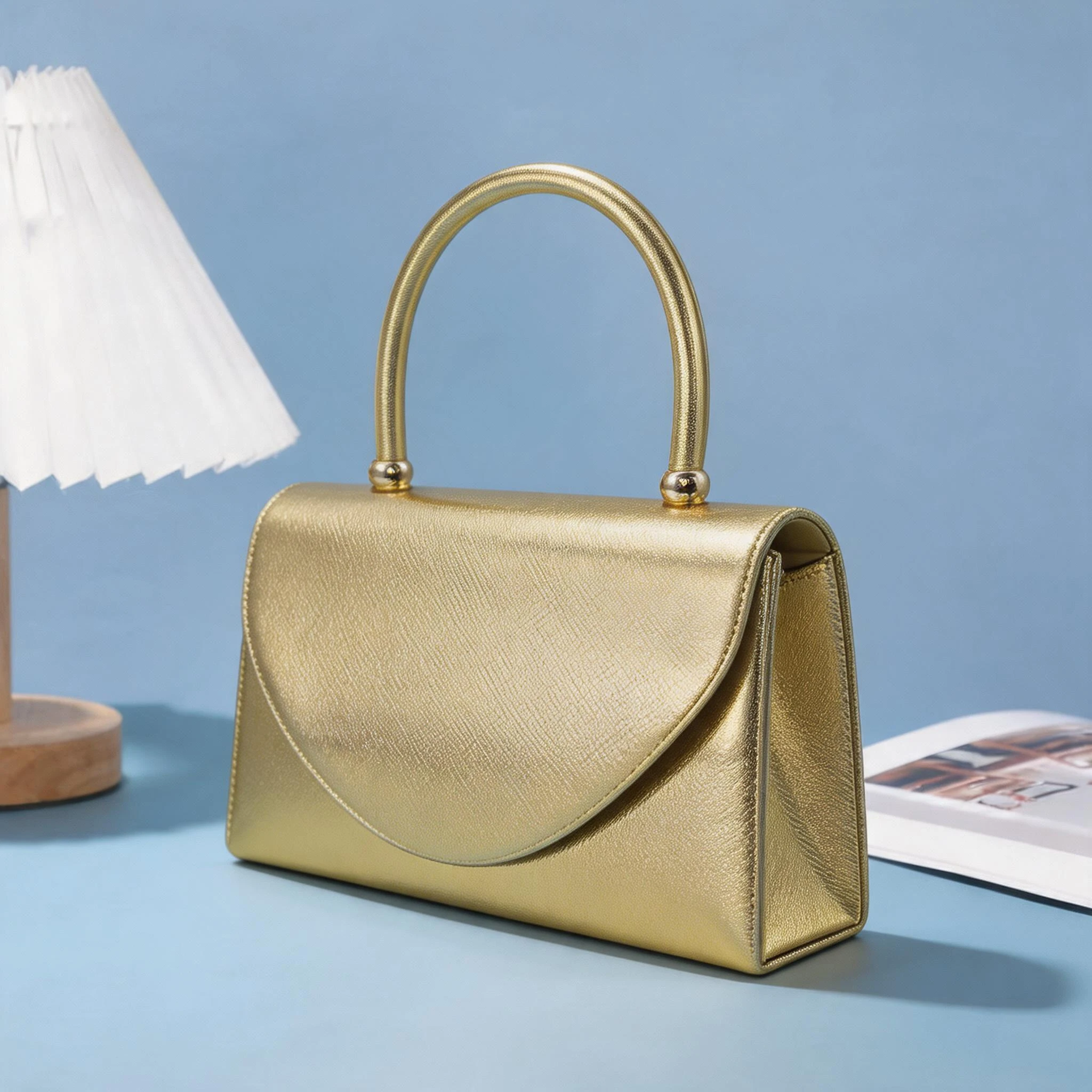 High-end cross-patterned evening bag for ladies simple hand-held bag for bridesmaid wedding bag annual party and event dress bag