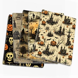 Halloween 50*145cm Patchwork teschio tessuto di cotone poliestere per tessuti per cucire tessuti trapuntati materiale per ricamo fai da te fatto a mano