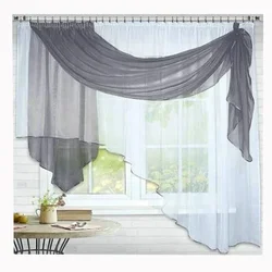 Europe Scarf Valance Design, Luxury Voile, Living Room, Kitchen, Bedroom, Window Treatments Curtain, 1Pc