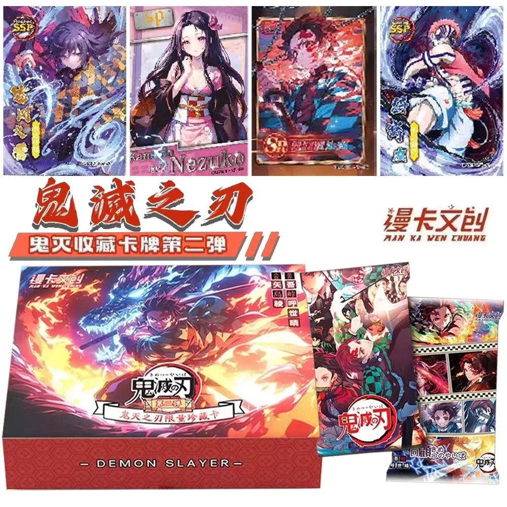 New Manka Demon Slayer Card Wave 2 Anime Rare Tanjirou Nezuko Kanroji Mitsuri Decisive Battle Chapter Collection Toy card box