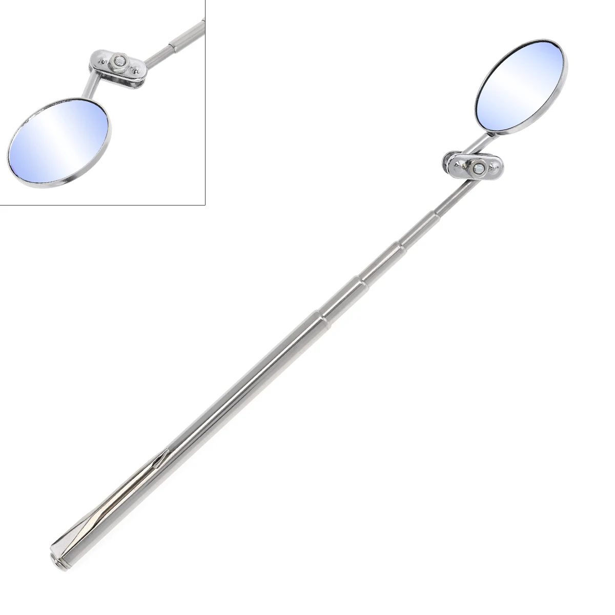 

1 PC Round Mirror Telescoping Inspection Extending Car Hand Tool with 360 Degree Angle View
