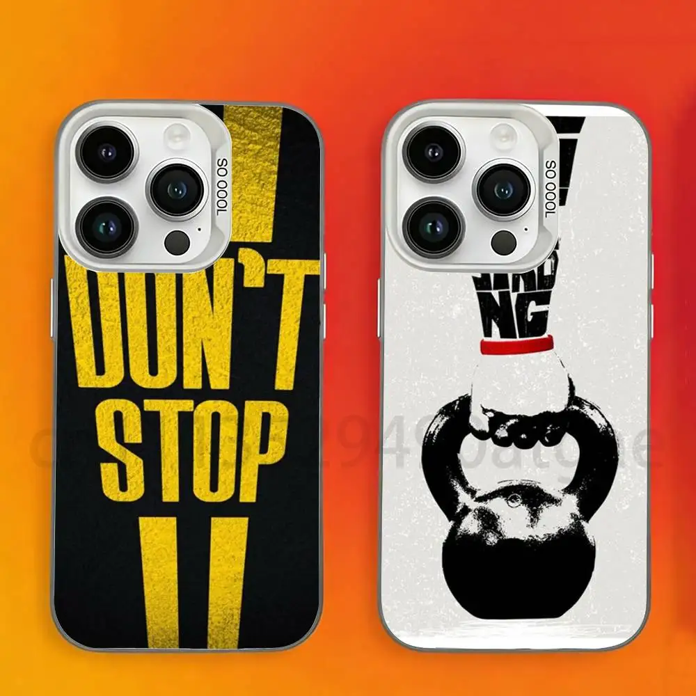 Gym Fitness Bodybuilding Phone Case For iPhone 17,16,15,14,13,12,11,Pro,Max,Plus,Mini, Matte Shockproof Case