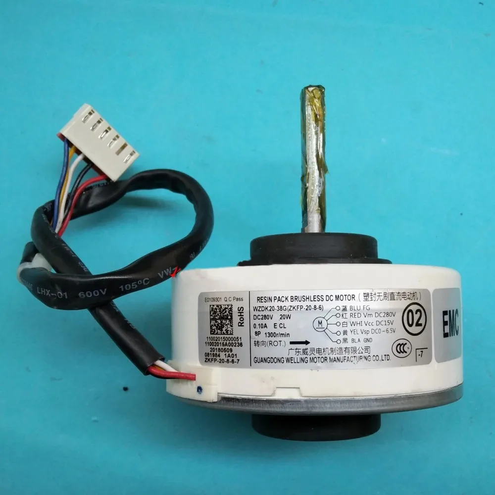 20W WZDK20-38G(ZKFP-20-8-6) Air Conditioning Motor Fan Motor Good