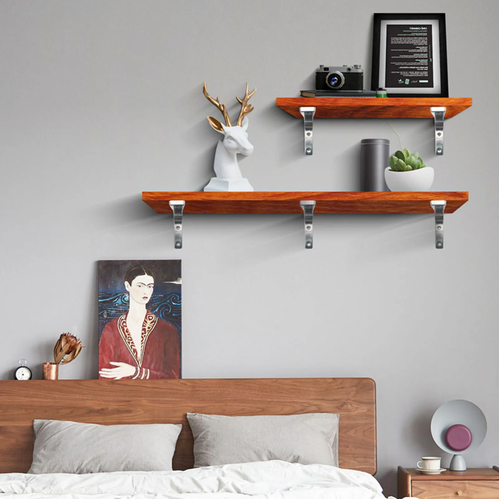 Wall Mount Shelf Support Brackets Partition Board Space Saving Decorative Corner Brackets Suitable For Furniture Cabinet Desk