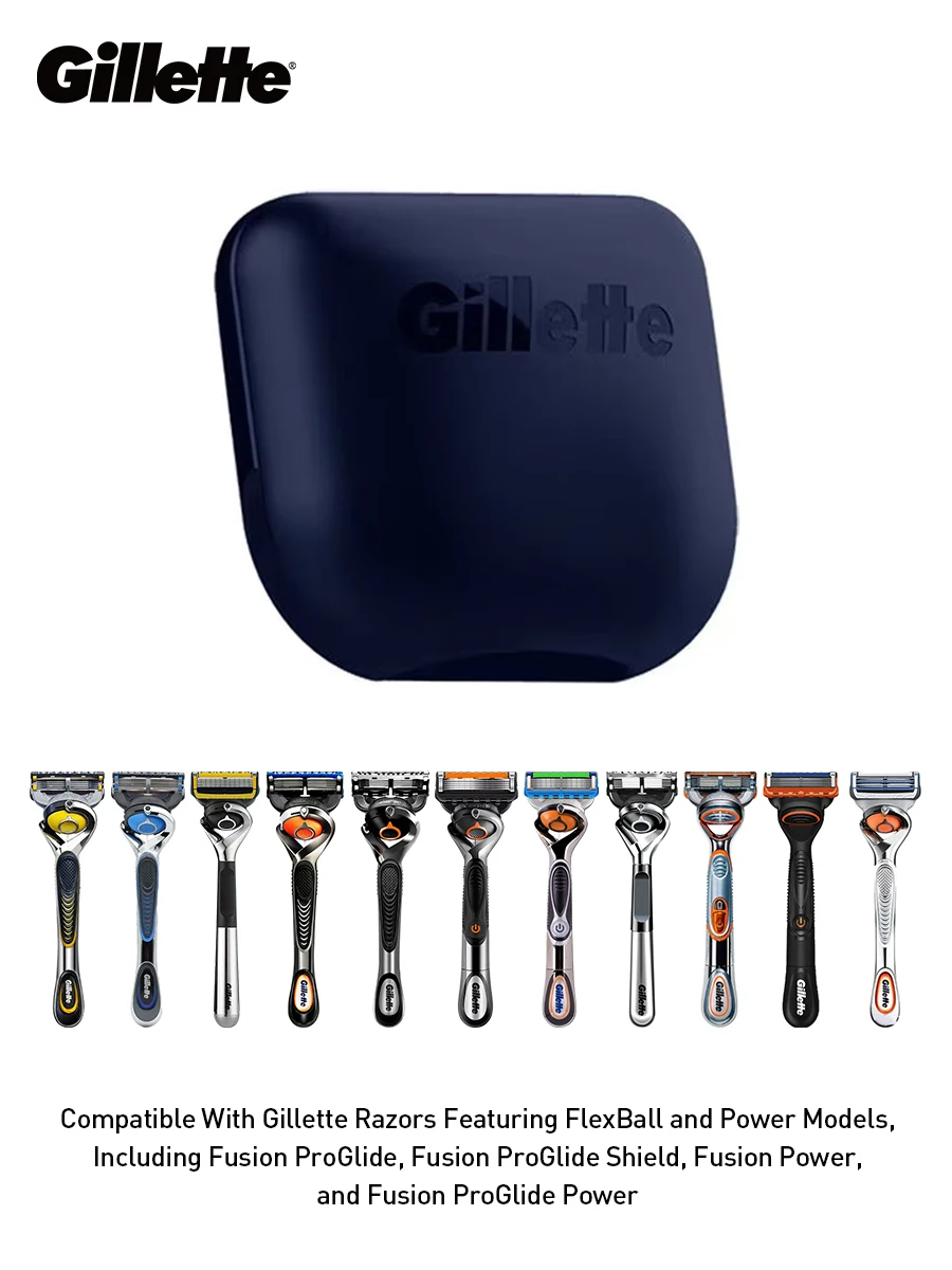 Gillette Rasierklingenkopf Reise-Schutzhülle Tragbar Mit Drainagelöchern Passend für Mach3 Fusion5 SkinGuard FlexBall Power Rasierer – Detail 11