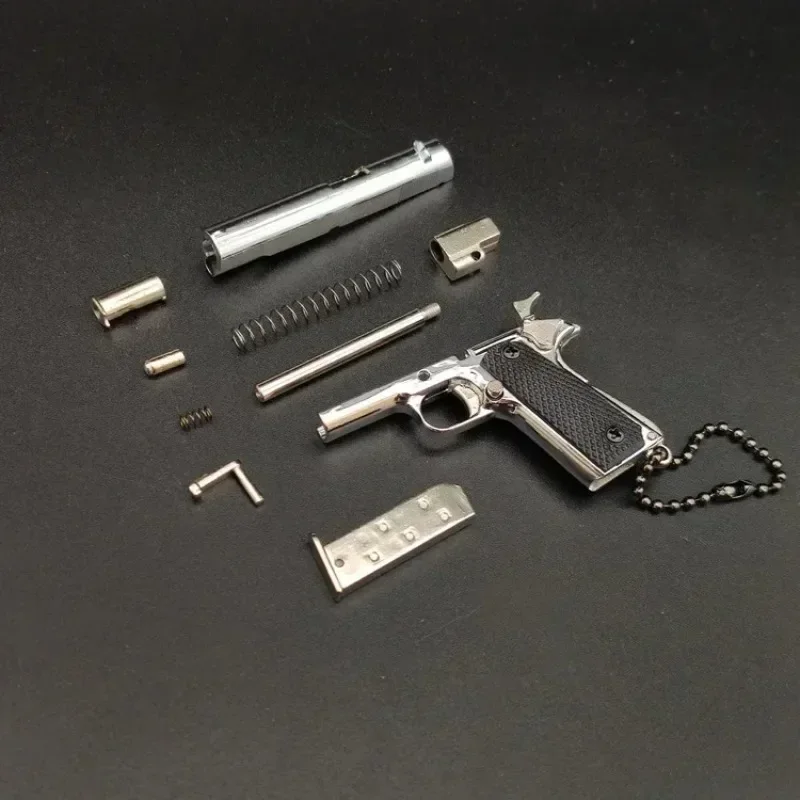 1:3 liga 1911 modelo de pistola em miniatura destacável brinquedo arma chaveiro mochila pingente decoração presente para meninos adultos