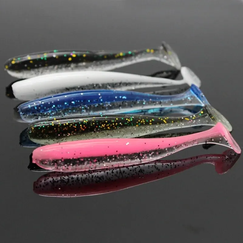 10Pcs/Bag 70mm 90mm 120mm Swim Bait Lure Soft Plastics 2 Inch Saltwater Paddle Tail Swimbait