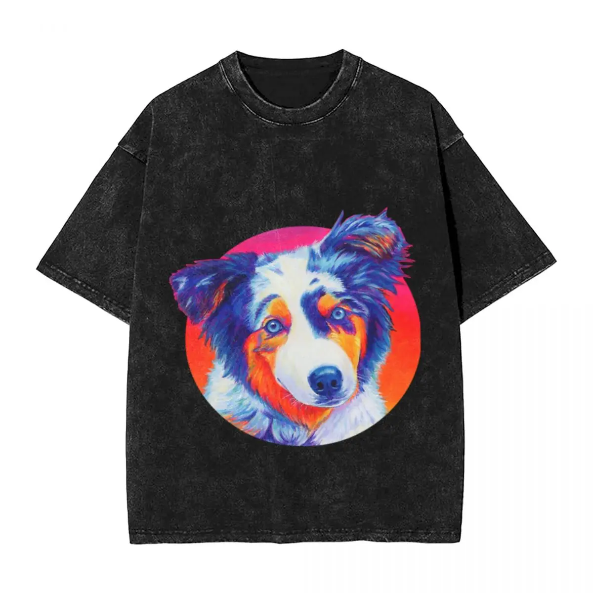 Lexi The Blue Merle Pastor Australiano Puppy Camisetas extragrandes vintage únicas y elegantes