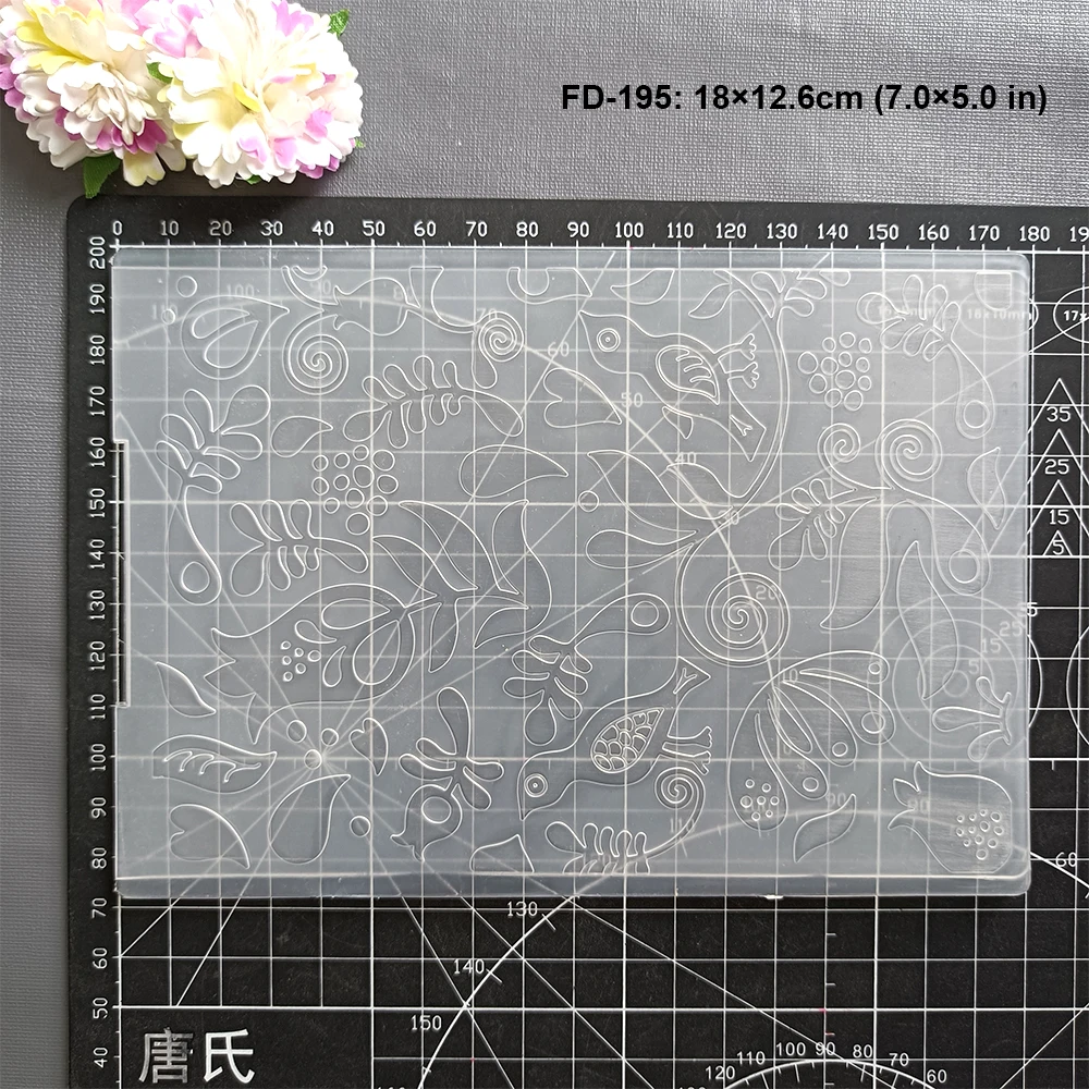 NEW Classical Embossing Folder Transparent Embossing Plastic Plates Design For DIY Paper Cutting Dies Scrapbooking Figure