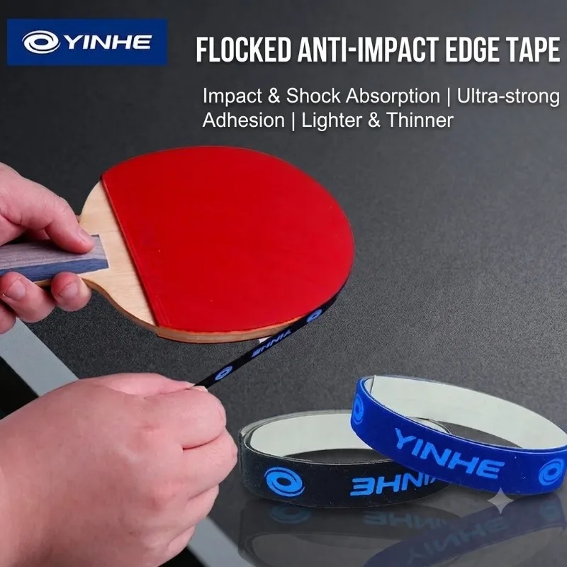 Yinhe SelfAdhesive Tape Table Tennis Racket Edge Guard Sponge/Flocked Edge Anti-Collision Ping Pong Bat Side Protector Strip
