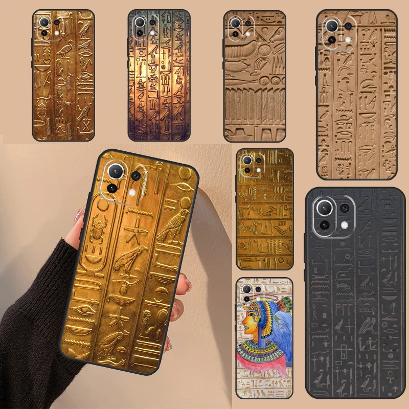 Egyptian Hieroglyphics Symbols For Xiaomi 13 Ultra 11T 12T Pro 12 Lite 12X Case For POCO X5 X3 F5 Pro M6 M5s F4 X4 GT F3