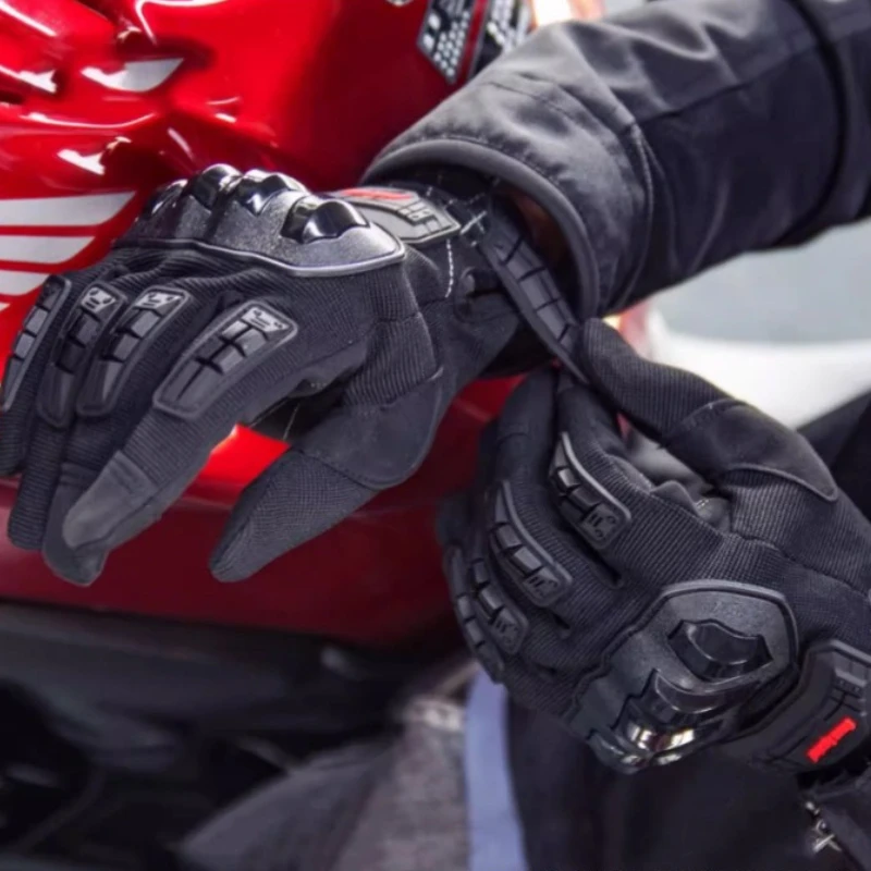 

Breathable Motorcycle Riding Gloves Men's Anti-Fall Protective Equipment Spring Summer Electric Bike Gloves Guantes Moto