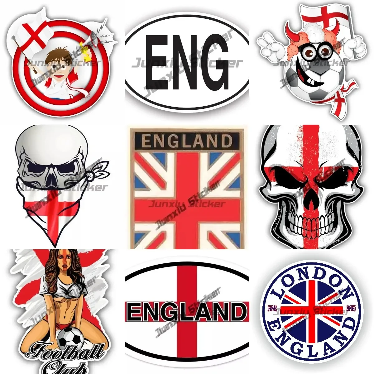 England Sticker English Football Club Fans Girl Vinyl Decal London England ENG City Shield Waterproof Stickers PVC Accessories