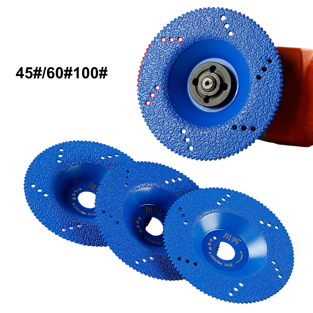 4Inch Diamond Grinding Cup Wheel Vacuum Brazed Cutting Disc Diamond Saw Blade for Marble Concrete Glass Ceramic Angle Grinder