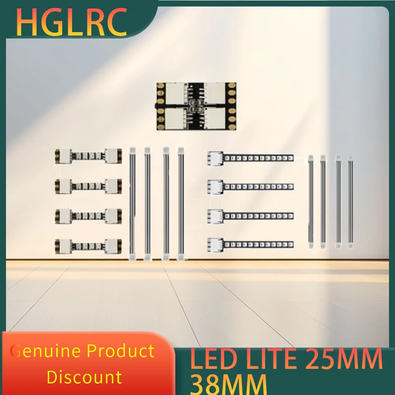 

4 шт. HGLRC LED MINI (38 мм)/LED LITE (25 мм) RGB2020 12 ламп-бусинок 38X7X5 мм для радиоуправляемого самолета FPV Дроны для фристайла DIY Запчасти