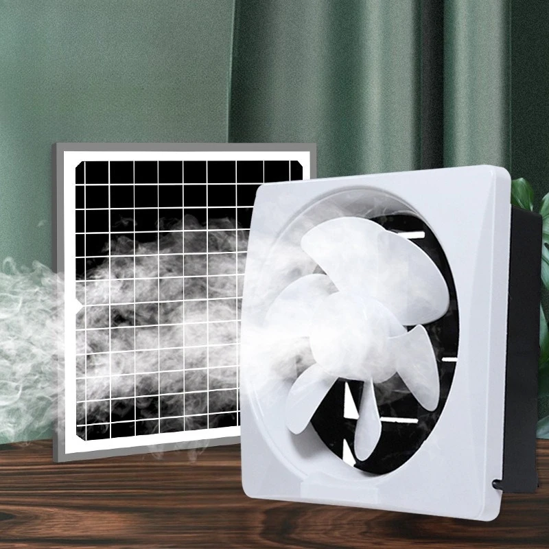 

Solar Powered Powerful Suction Exhaust Fan Low-noise Operation Easy Install Convenient Use Air Extraction Fan Home Appliances