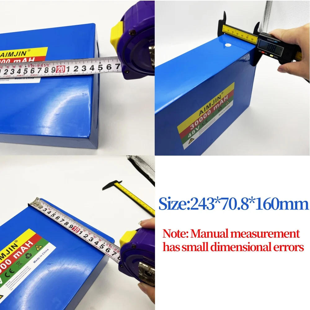 

250-800W 13S8P 48V 30Ah High power battery Built in BMS lithium battery pack for electric scooters, mountain bikes