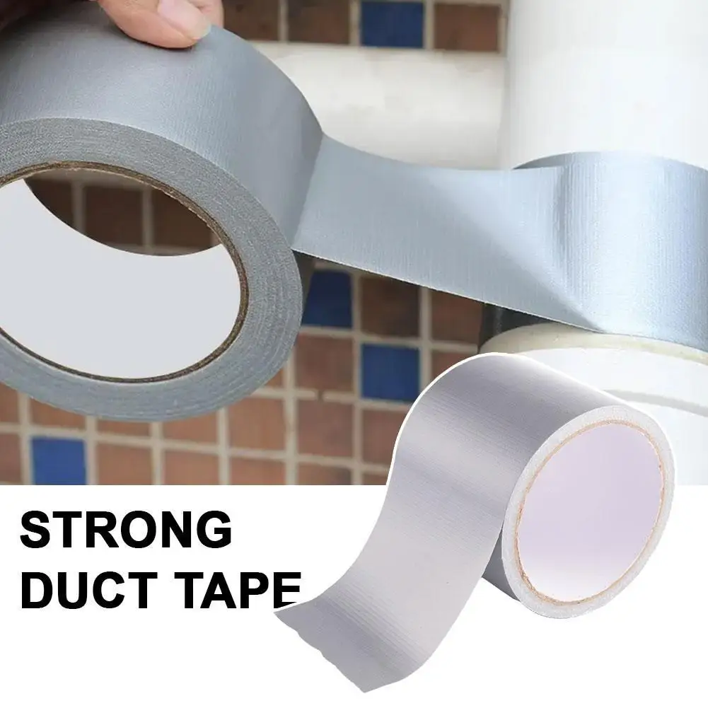 10m Thickening Super Sticky Cloth Duct Tape Waterproof Windproof Gray Single-sided Repair Wear-resistant Industrial Adhesive Tap