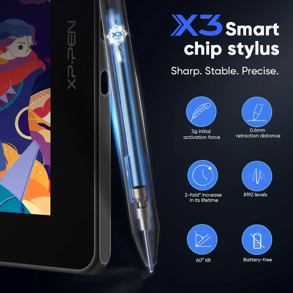 XPPen Artist 13 2nd Gen Graphic Tablet Monitor with 130% sRGB 9
