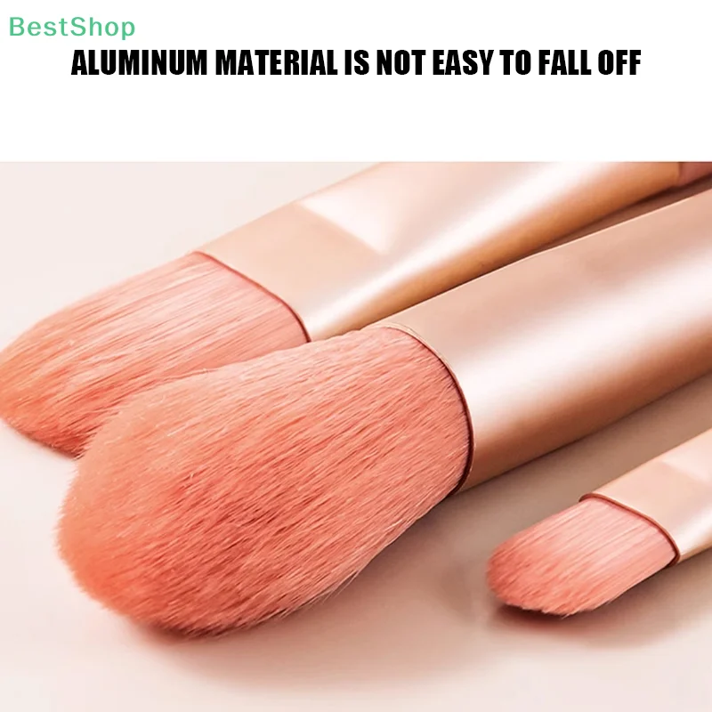 [[ريبيكا] مجموعة فرش مكياج ذات شعيرات ناعمة مكونة من 8 قطع، أدوات تجميل للمبتدئين، فرشاة بودرة ظلال العيون، فرشاة كريم الأساس