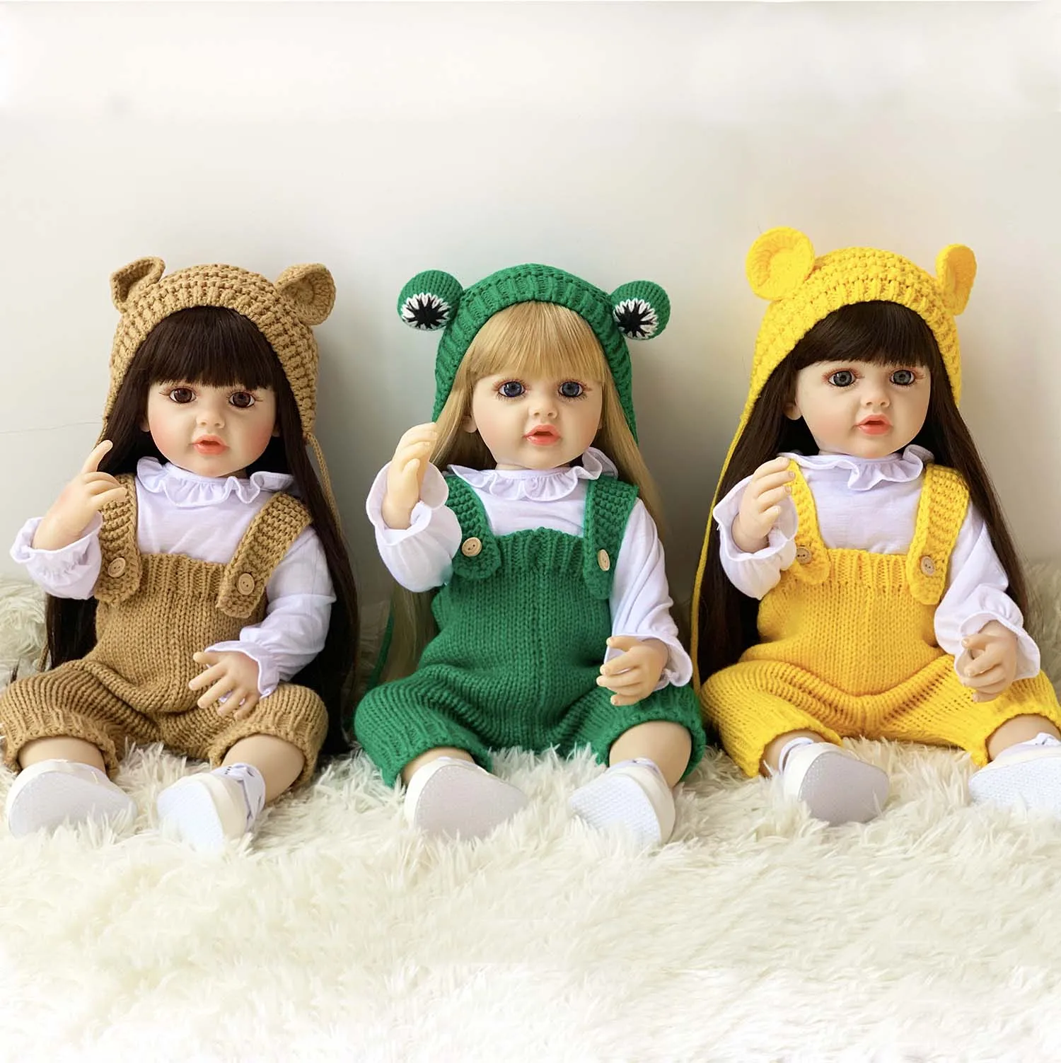 Real Baby Dolls Bebe Realistic Reborn Silicone Mini Toy Customize Reborn Baby Dolls 22 Inch Real Life