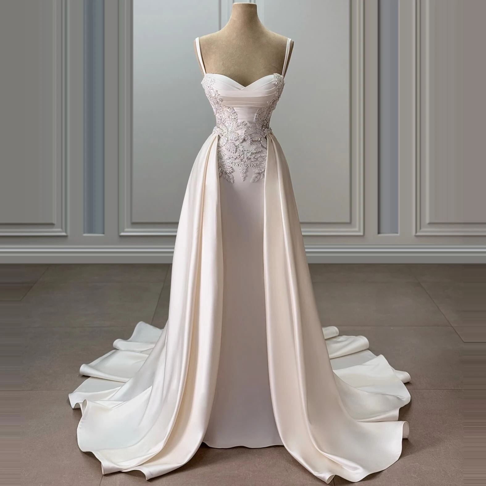 

Платье русалки на подтяжках со шлейфом, праздничное платье, атласное бальное платье с пайетками, элегантное вечернее платье, платье для торжественных случаев, на заказ