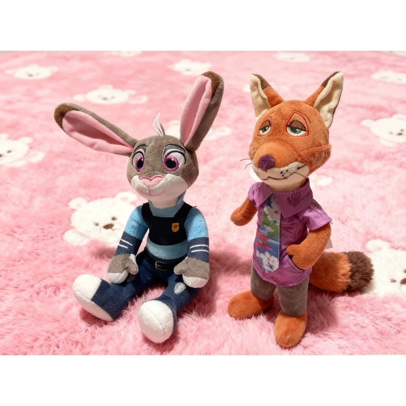 

Disney Film Zootopia Figures Nick Wilde Rabbit Judy Cartoon Characters Plush Stuffed Toy Doll Cute design Companions for Kids