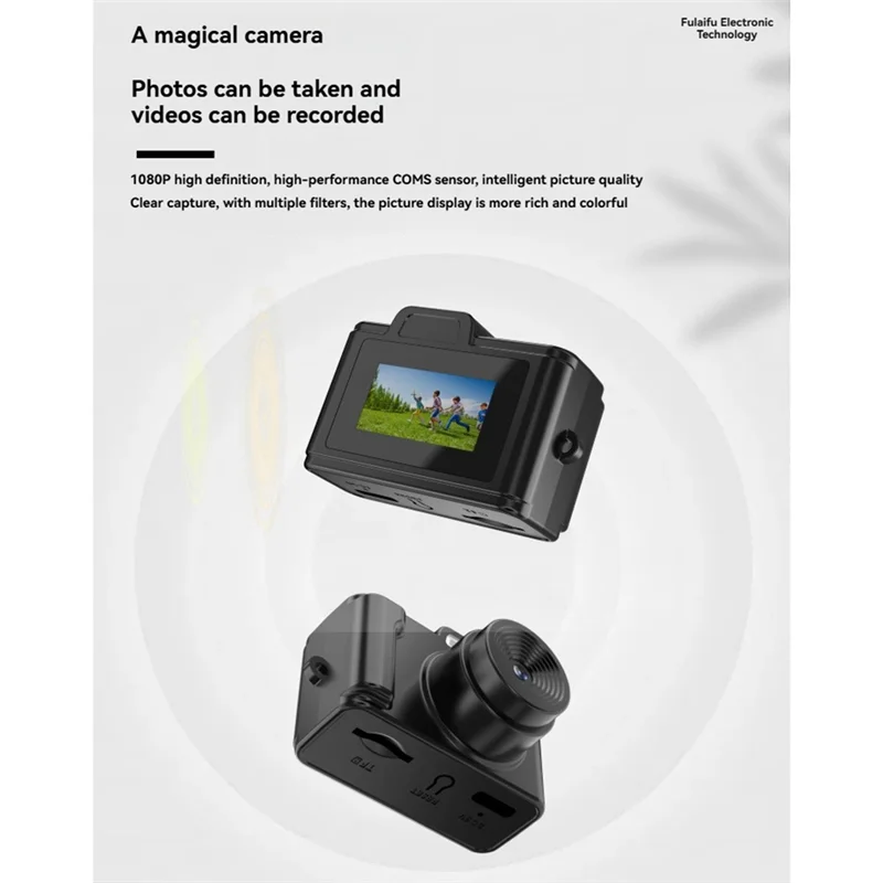 AA60-ビデオカメラ HD 1080P ミニカメラフラッシュランプ 0.96 インチスクリーン超コンパクトビデオレコーダーポータブルスポーツ小型レトロ