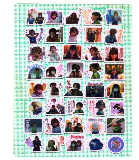 40pcs/pack 40PCS Galaxy Express 2-3cm waterproof sticker