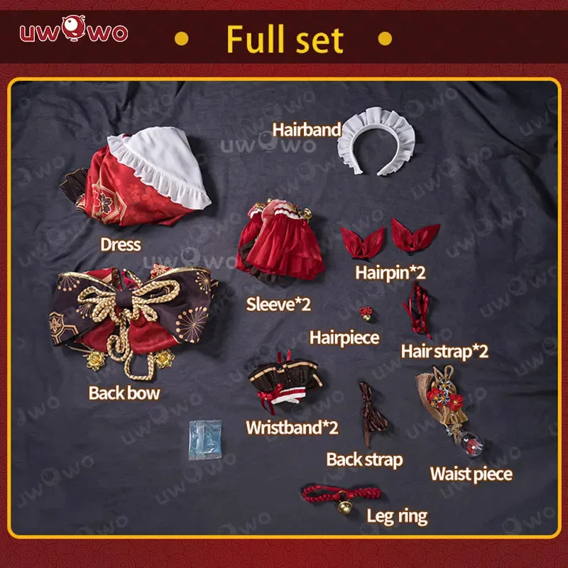 Sky03 재고 있음 UWOWO 스파클 코스프레 게임 Honkai 스타 레일 스파클 메이드 코스프레 의상 활 모자를 쓰고 있죠 메이드 복장 Hallow55Hu%