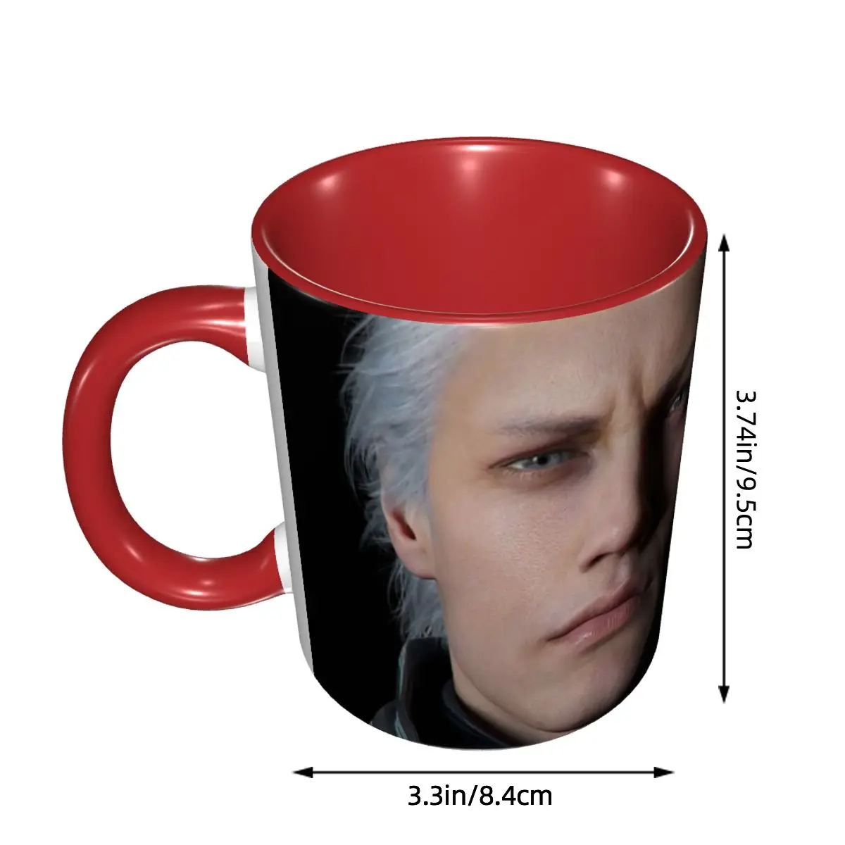Devil May Cry 5 - Vergil Poster Mug Funny Ceramic Coffee Cups Tea Mugs Milk Cup Drinkware Gift for Woman Man