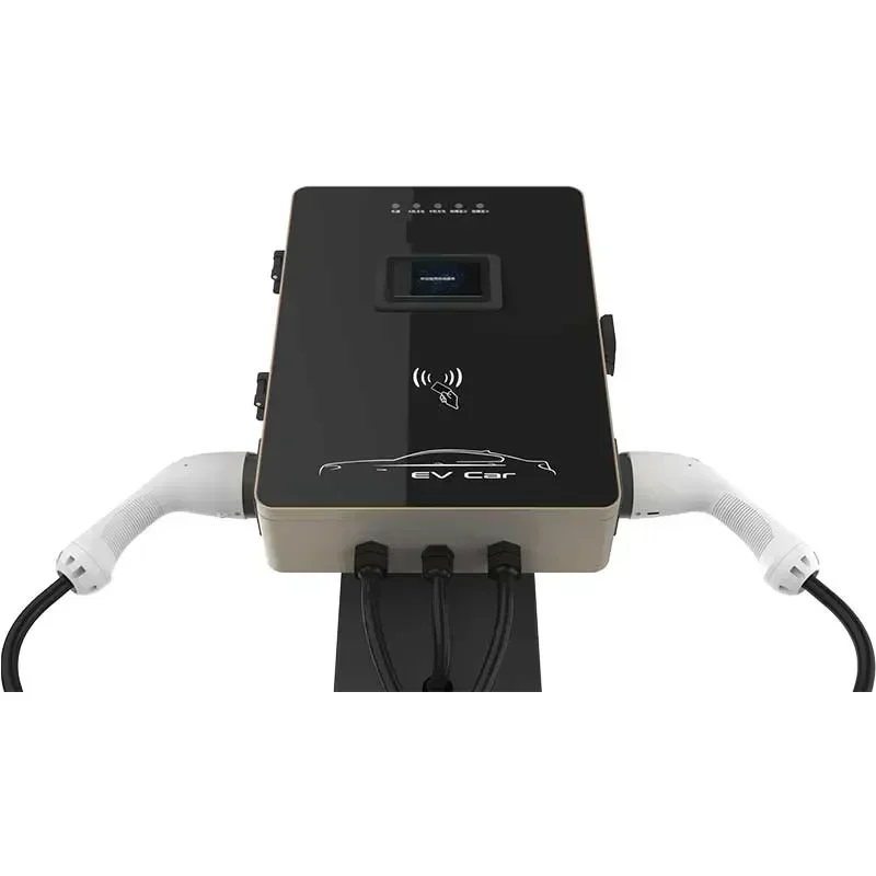 Double Plug Total 14|21|42kw 220v Floor-Mounted and Wall mounted Fast Charger EV Charging Station for Commercial  or Home