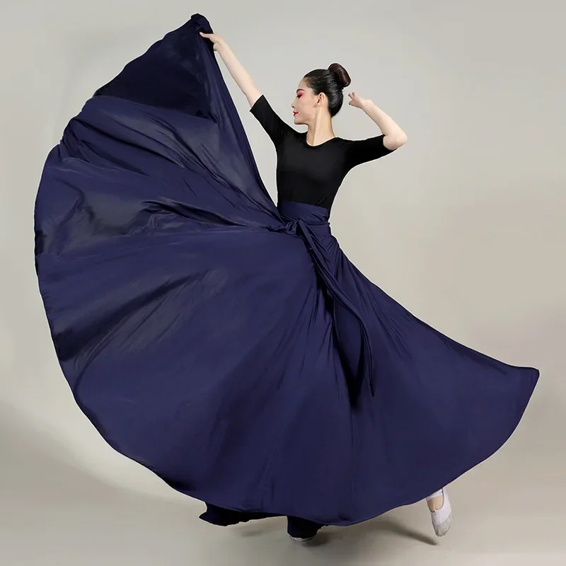 Nuova gonna di Flamenco per le donne gonne di danza spagnola abito lungo di danza del ventre gonna grande altalena colore sfumato Performance Gypsy Dress