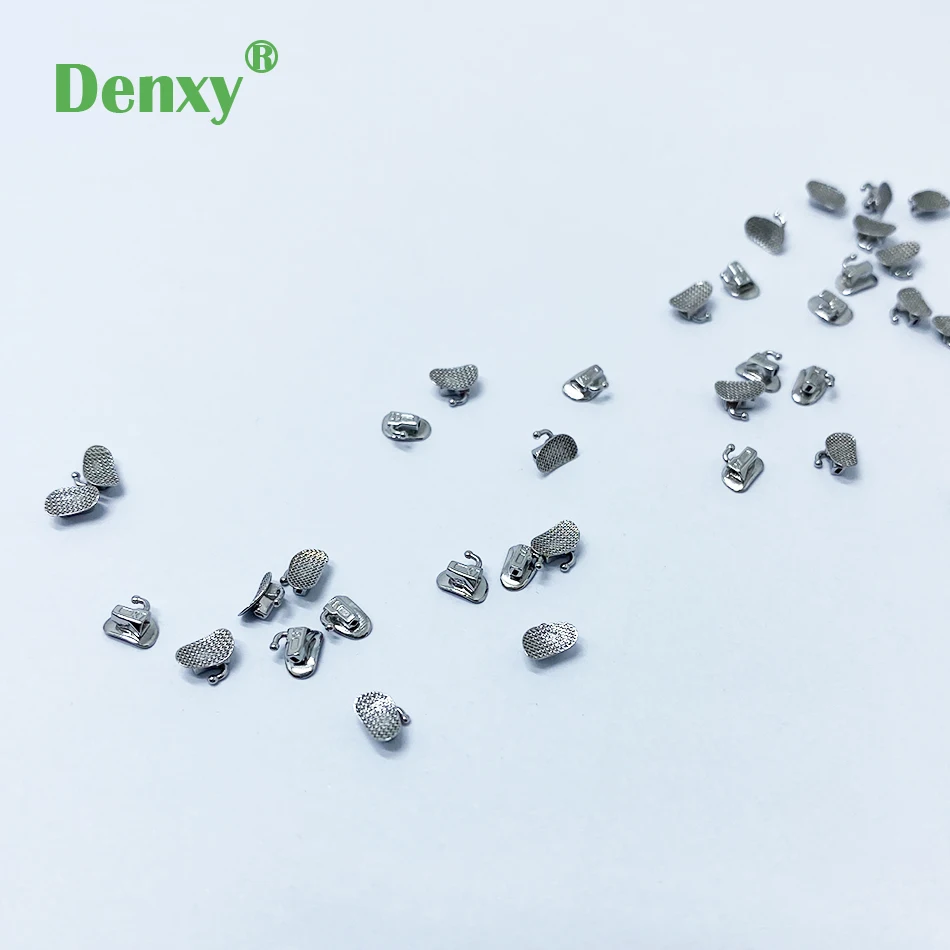DENXY Dental Kieferorthopädische Bukkalröhrchen mit Netzbasis, breiter Eingang, 1./2. Molaren, 018/022 Bukkalröhrchen, 200 Stück/Box, klebbar – Detail 2