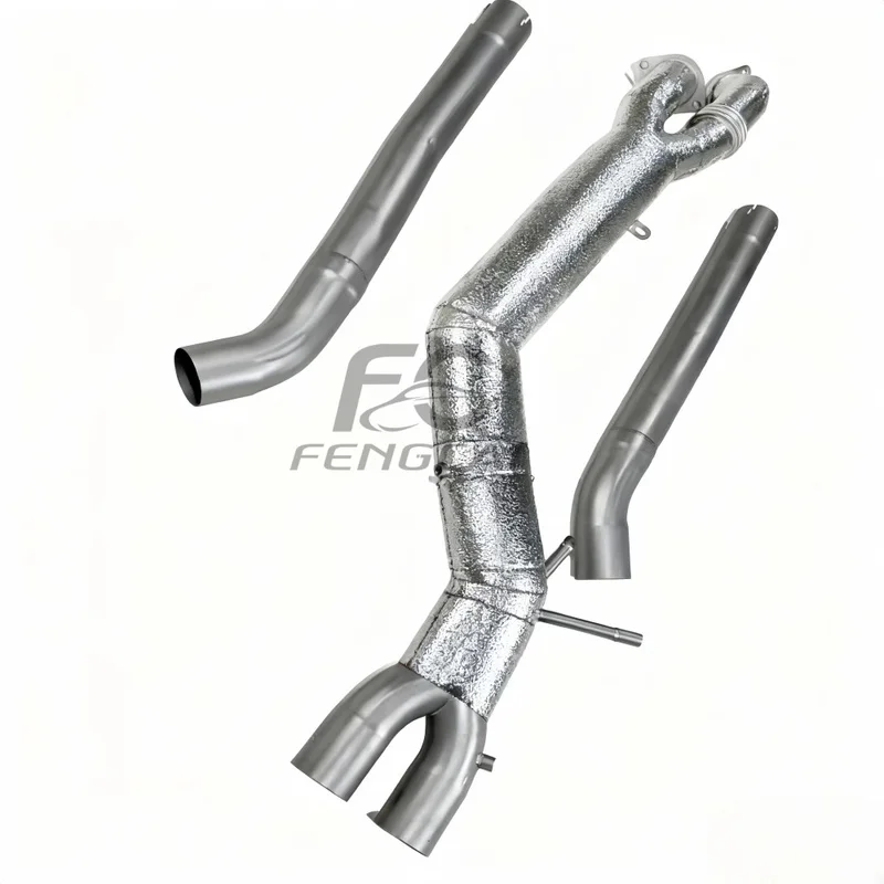 Stainless Middle Tube M2 G87 S58 3.0T 2021-2023 4 Inch High Performance Exhaust Pipe Installation