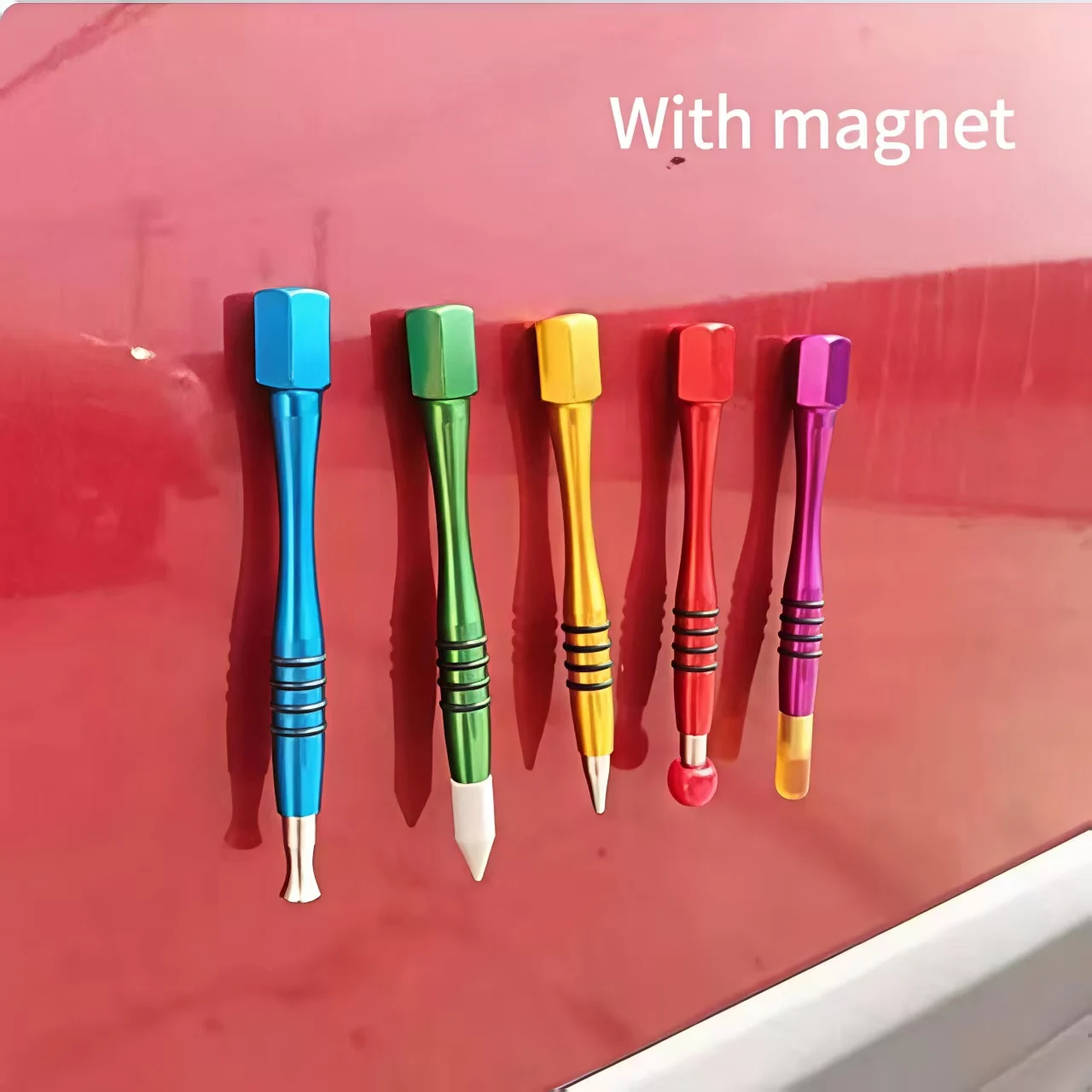 Paintless Dent Repair Tool 5Pcs Aluminum Alloy Dent Removal Pen With M5 Tips Auto Body Tap Down Tools 6 Paintless Dent Repair Tool 5Pcs Aluminum Alloy Dent Removal Pen With M5 Tips Auto Body Tap Down Tools 6