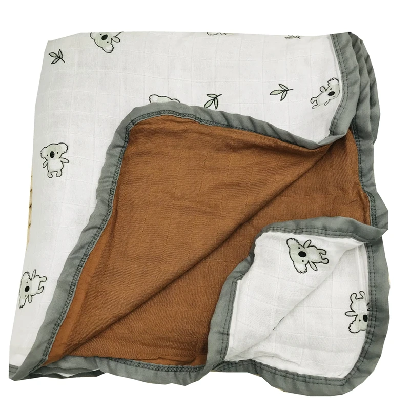 Algodão orgânico Swaddle Blanket, Estilos europeus, Personalizar projetos, Novo, Quente, 2022