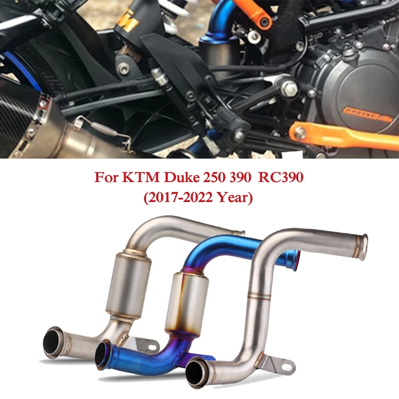Tubo de escape intermedio para KTM 250 390 Duke RC390, tubo de escape para motocicleta Duke390, tubo Decat para Duke250, tubo catalizador intermedio para RC390