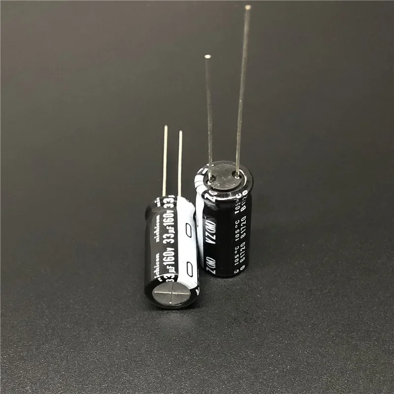 10Pcs/100pcs 33uF 160V NICHICON VZ Series 10x20mm Wide Temperature Range 160V33uF Aluminum Electrolytic Capacitor