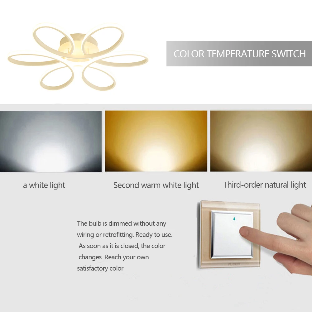 

Flush Mount Lamp 12W Living Room Corridor Lights Three Colors Modern Style Ceiling Lamp Super Bright Eye Care for Corridor Stair