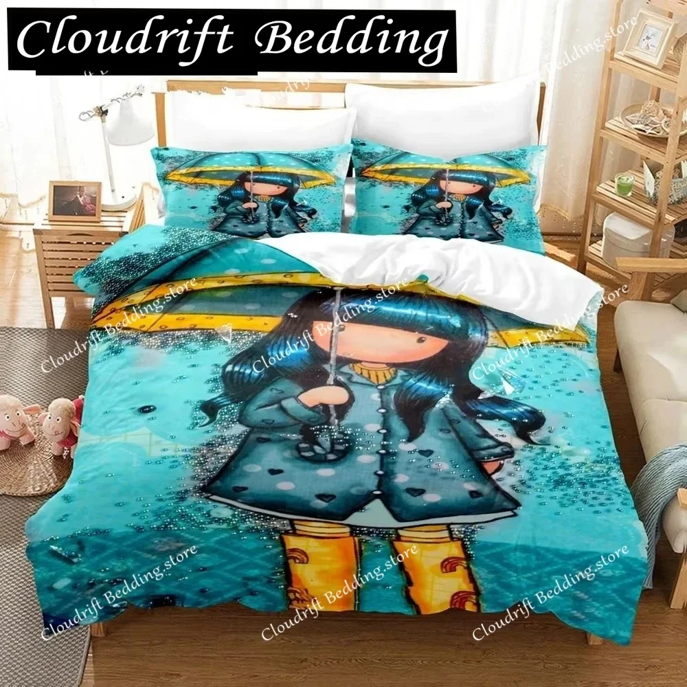 Santoro Gorjuss Duvet Cover Set Full Queen King Size Anime Beautiful Girl Bedding Set 3D Print Santoro Gorjuss Girls Duvet Cover