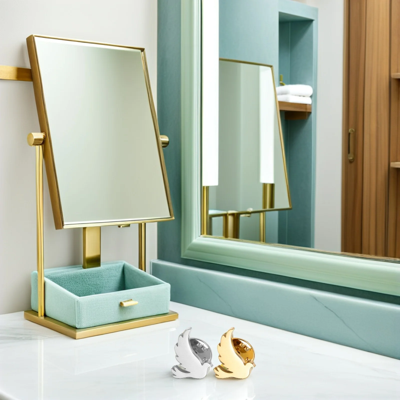 

2pcs Peace Dove Brooch Pin Alloy Enamel Lapel Pin For Women Elegant Bird Brooch For Charity Events - Brooches Daily Wear