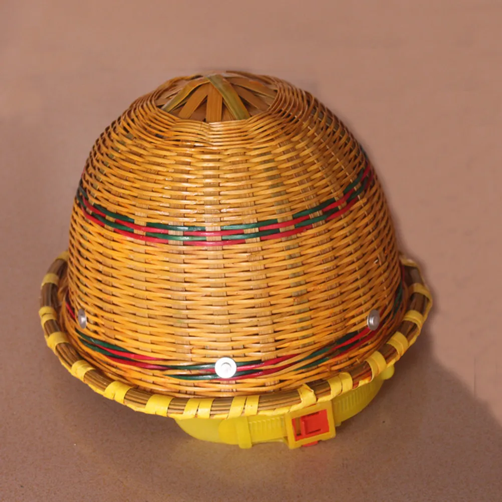 

Bamboo Woven Safety Hard Hat Protective Caps Construction Site Short Brim Outdoor Safety Protective Caps