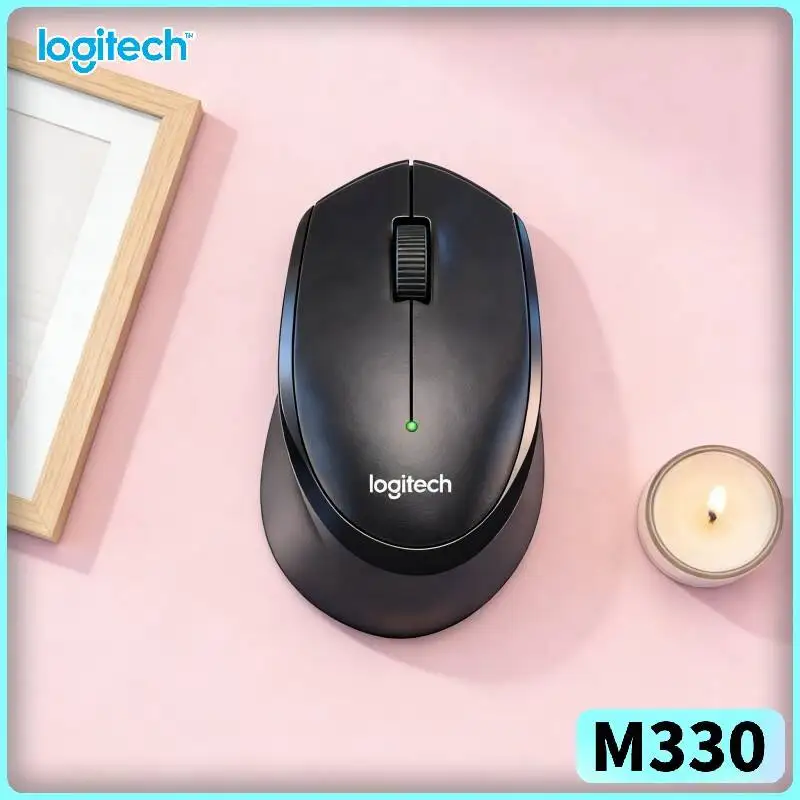 Manual Power Switch Logitech M330 Silent Wireless Mouse Low Power Draw Extend Battery For Laptop Desktop Use