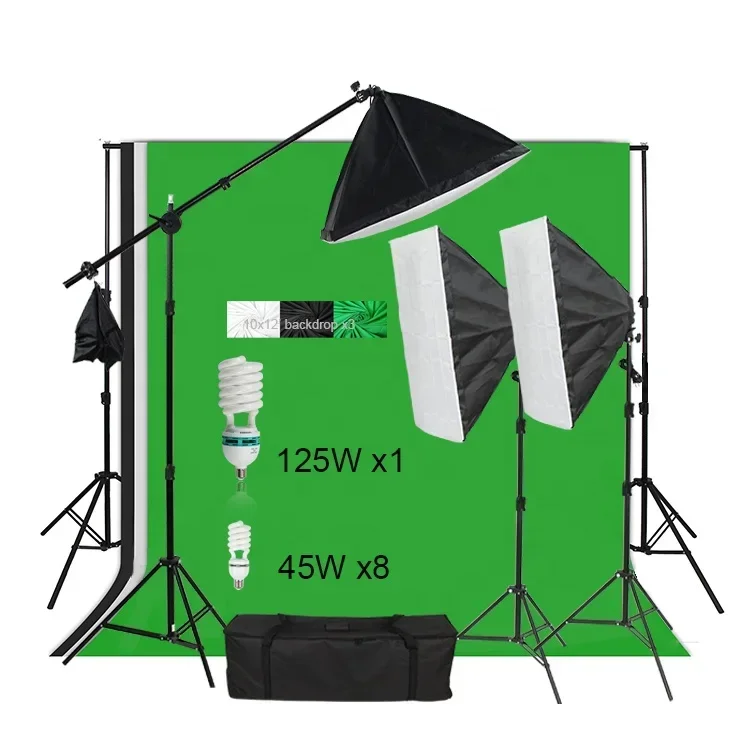 

2025Photography photo studio portable portrait combination softbox continuous light camera studio set studio video light kit